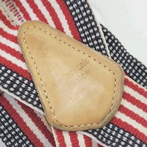 America's Choice Flag Suspenders Men's Clip On Red White Blue Stars Stripes Wide - Picture 3 of 4